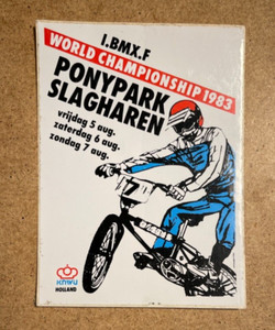 Vintage BMX Sticker - 1983,  I.BMX .F World Championship, Ponypark Slagharen