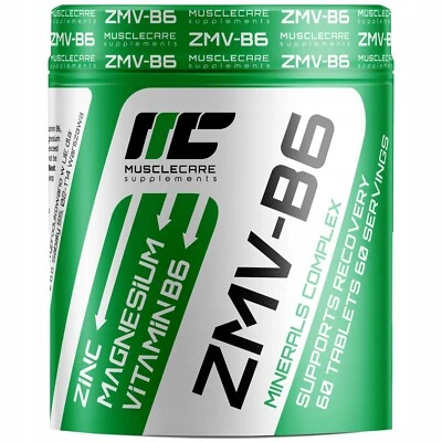 Muscle Care ZMV-B6 Magnesium Citrate Zink Vitamin B6 ZMA 60 Tabletten - Bild 1 von 3