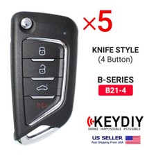 5x Keydiy Kd Universal Car Flip Remote Key Knife Style B-series 4 Buttons B21-4