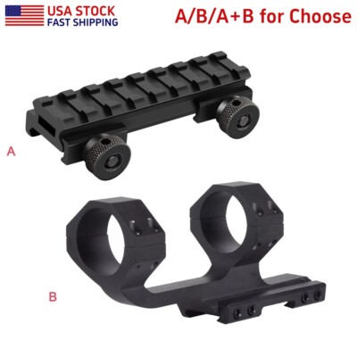 Base Mount 8 Slots 20mm Adapter / Offset Cantilever Picatinny Scope Mounts 30mm