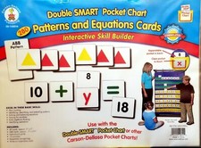 Carson Dellosa Patterns and Equations Double Smart Pocket Chart Cards Homeschool