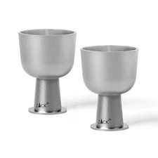 ZACK Eierbecher mit Fuß BEVO aus Edelstahl matt gebürstet 2 Stück im Set