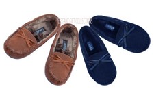 Women's Casual Faux Suede Moccasins Fur Lined Slip On Flat Shoes
