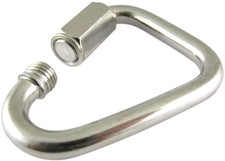 QTY:10 Stainless Steel Quick Link Screw Lock Carabiner Rope Hook M3.5-10