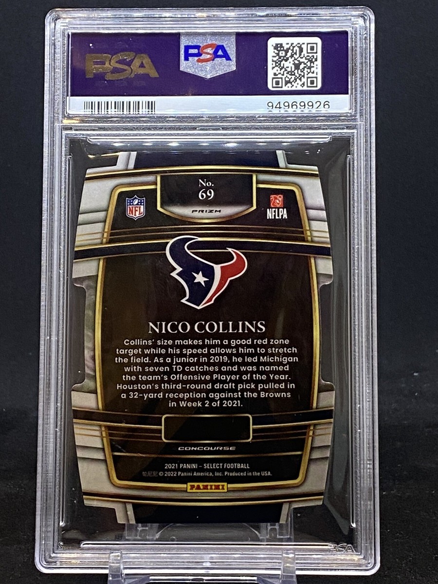 Nico Collins RC 2021 Select Red White Blue DIE-CUT REFRACTOR, #69