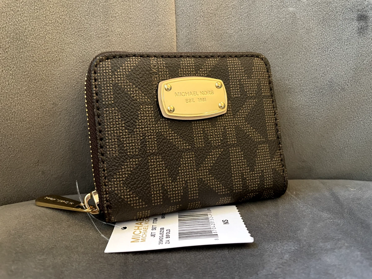 Michael kors bifold zip around wallet clearance