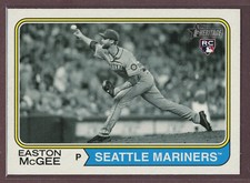 2023 Topps Heritage Black & White Variation #178 Easton McGee RC (Mariners)