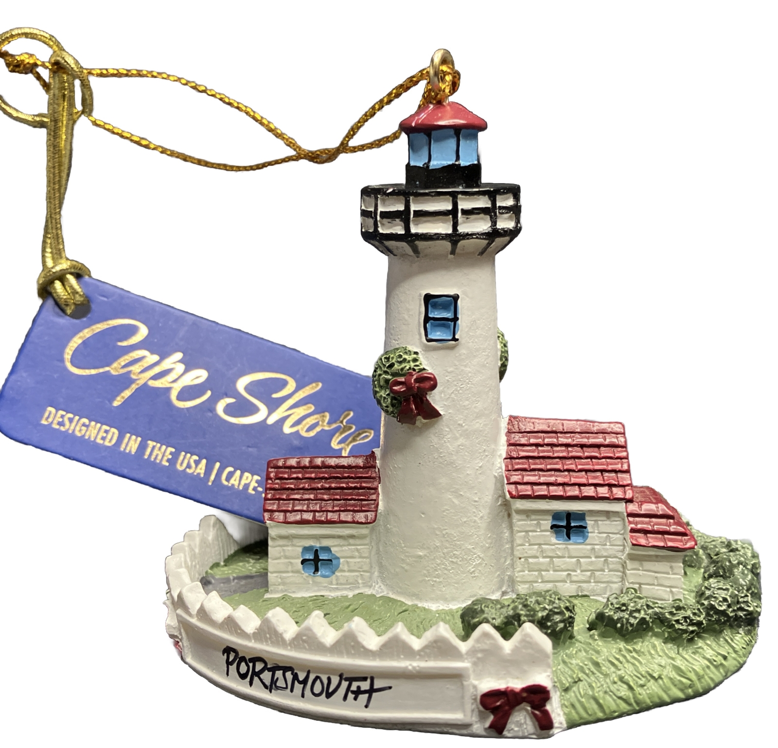 Cape Shore Portsmouth Ornament Light House NWT Christmas Lights