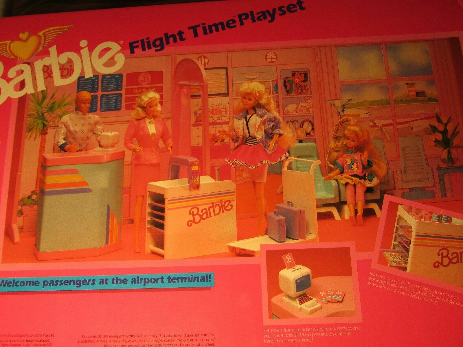 barbie flight time playset