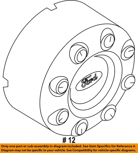 2011-2015 Ford Super Duty 17" Rear Wheel Center Cap new OEM 5C3Z-1130-XA - Picture 4 of 4