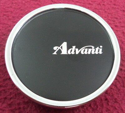 Advanti Racing Wheels Flat Black / Chrome Custom Wheel Center Cap # PCF56 (1)