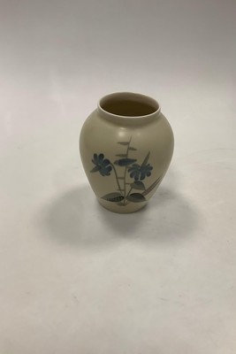 Lyngby Denmark Porcelain vase in matt glaze with flowers | eBay