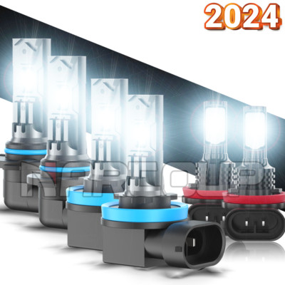 For Toyota Camry 2007- 2014 Led Headlight Bulbs Kit High / Low Beam + Fog Light
