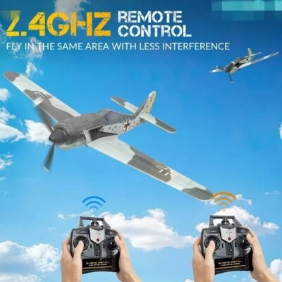 USA Volantex FW190 4CH RC Plane Wingspan 400mm 6Axis Gyro OneKey Return Fighter