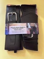 Smiffys Authentic Western Wandering Gunman Belt Holster Dark Brown