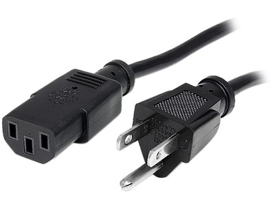 StarTech.com PXT101_10 10 ft Standard Computer Power Cord - NEMA 5-15P to C13 -