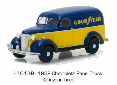 GREENLIGHT 1:64 RUNNING ON EMPTY 4 1939 CHEVROLET PANEL TRUCK GOODYEAR 41040-B - Afbeelding 1 van 2