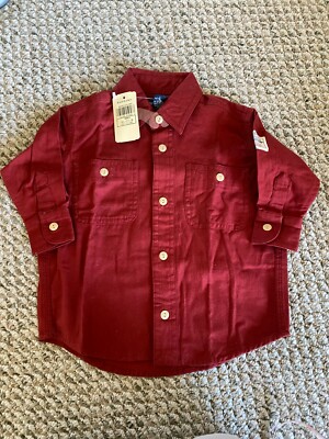 NWT Ralph Lauren toddler infant button down shirt Red size S | eBay