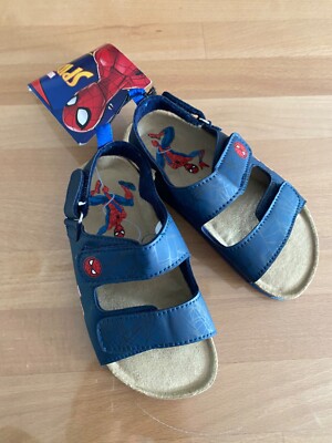 Marvel Spiderman Kinder-Pantolette mit Tieffußbett Dunkel-Blau
