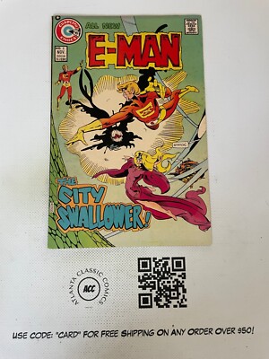 E-Man # 5 VF Charlton Comics Comic Book City In The Sand Staton Cover 22 J239