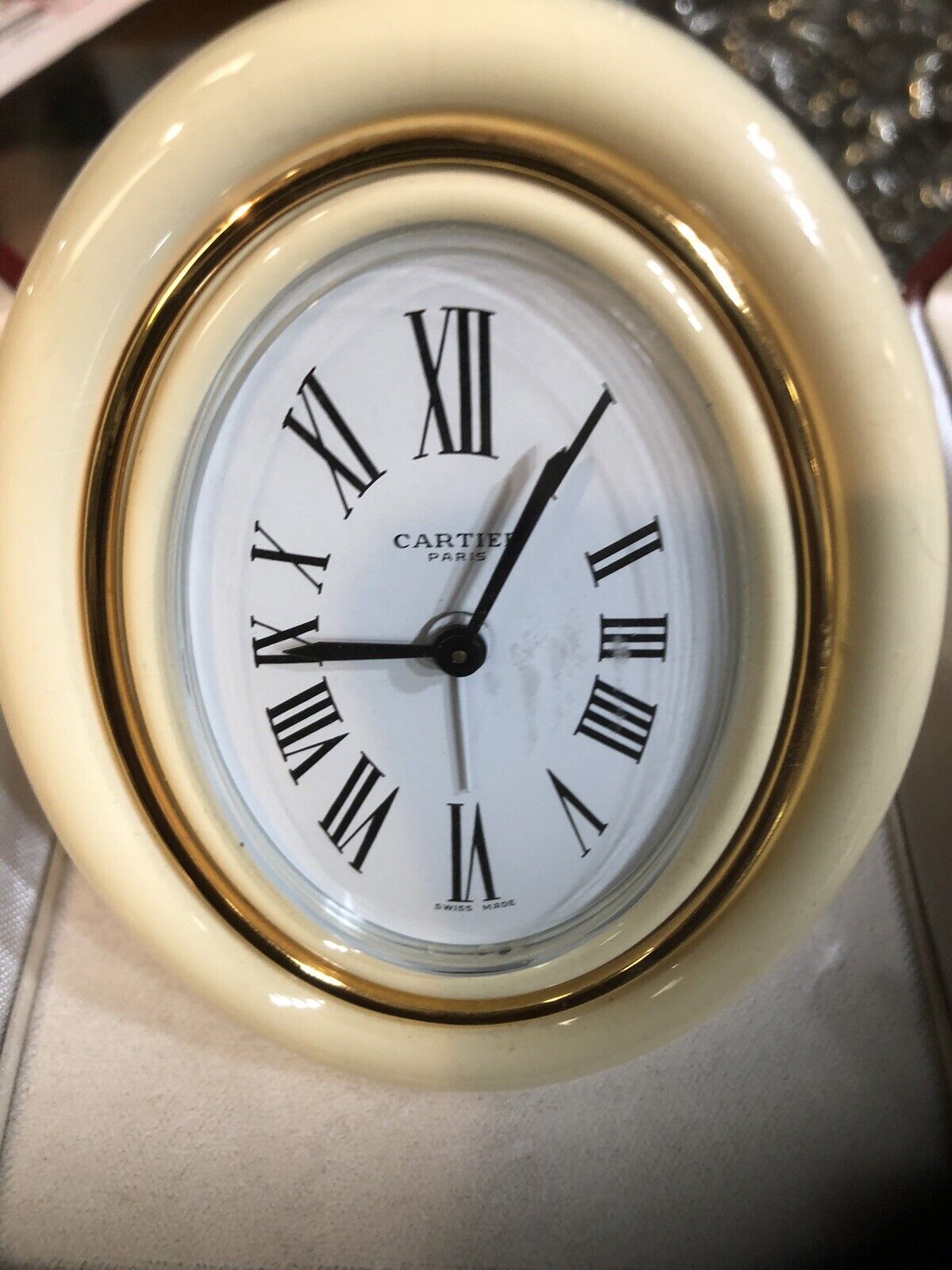 Cartier Desk Desktop Table Clock With Alarm Ref: 7519 Mint