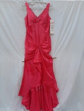 flip gown size 5/6 sleeveless ruched layered asymmetric hem  dress