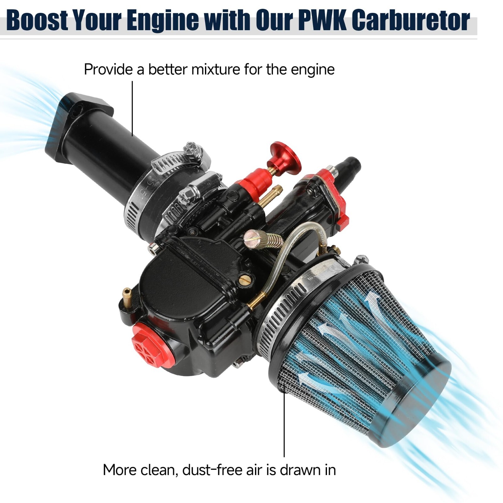 PWK 24mm Carburetor Exhaust Pipe Throttle Cable Kit For CT200U BT200X Mini Bike