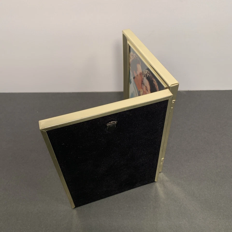 Marco de fotos Malden doble enchapado en oro 5x7 lado a lado nuevo stock antiguo Foto 4 de 4