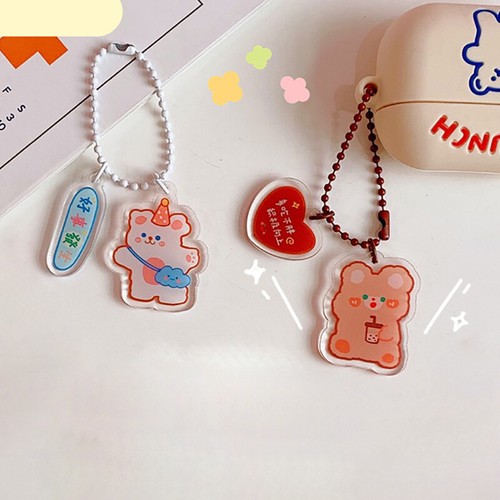 Cute Key Chain School Bag Pendant Bear Pendant Keychain Cartoon Accessories Ḵ - Picture 3 of 13