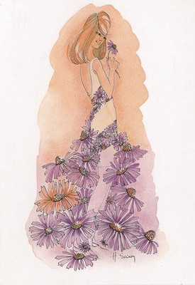 AK / POSTKARTE ILLUSTRATOR / HUGUETTE SAINSON / LA BELLE QUE VOILA
