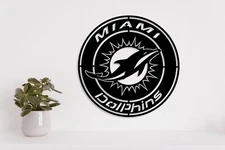 Miami Dolphins badge laser cut vector files dxf, svg, eps. ai, pdf, png