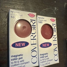 2x Covergirl Magnetic Color Pot Refill Lipcolor Classic Red #580