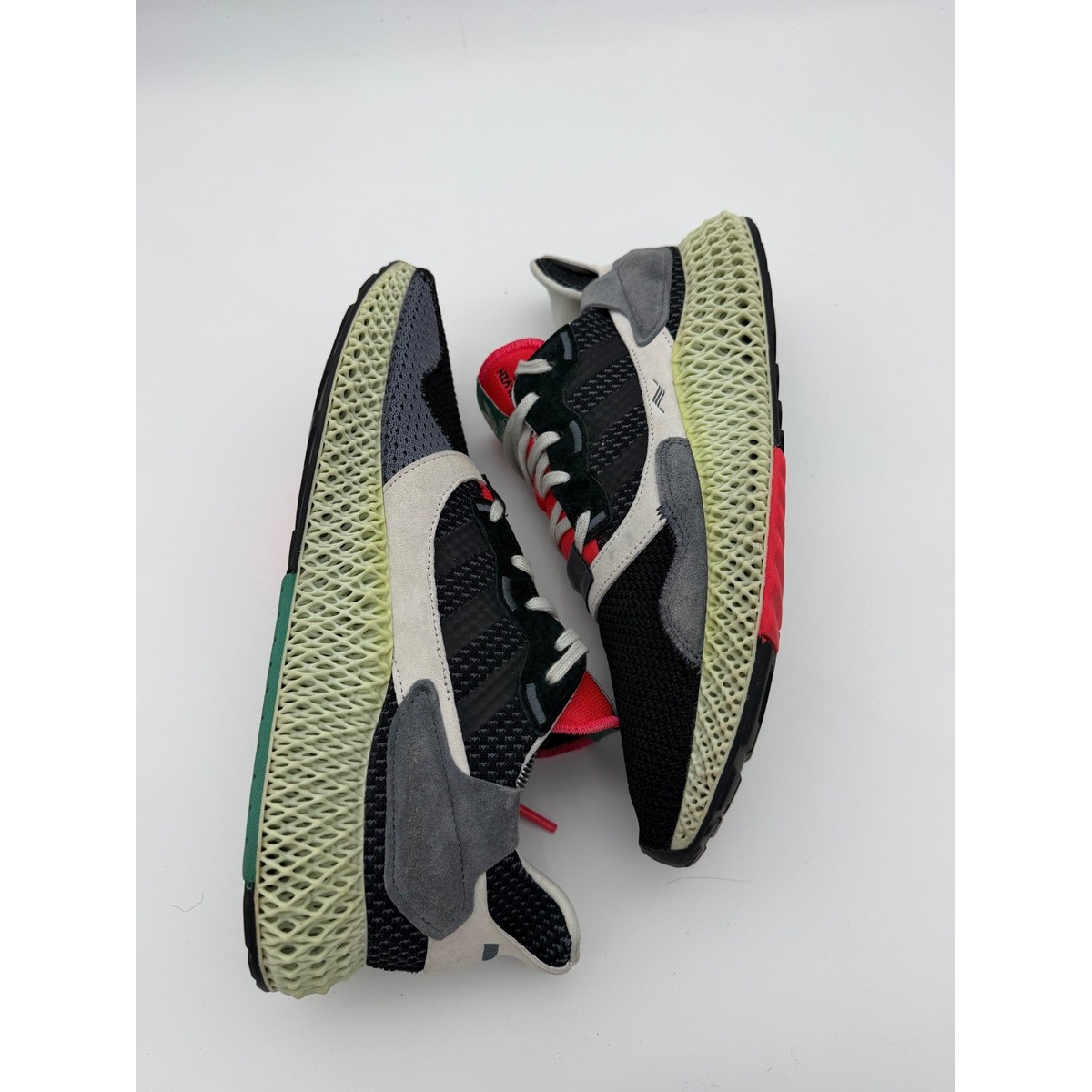 Adidas ZX 4000 4D Carbon Semi Solar Yellow Mens Shoes BD7931 Size