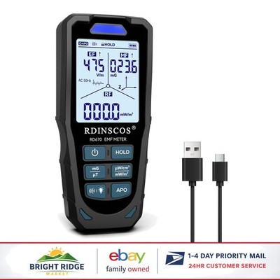 Portable EMF Tester with LED Indicators for Low, Medium, and High Readings