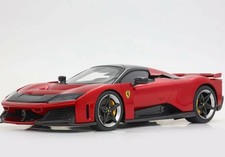 FERRARI  F80 2024 CARBON SILVER RIMS 1/18 ROSSO SUPERCAR Red Met.  BBR P18253H