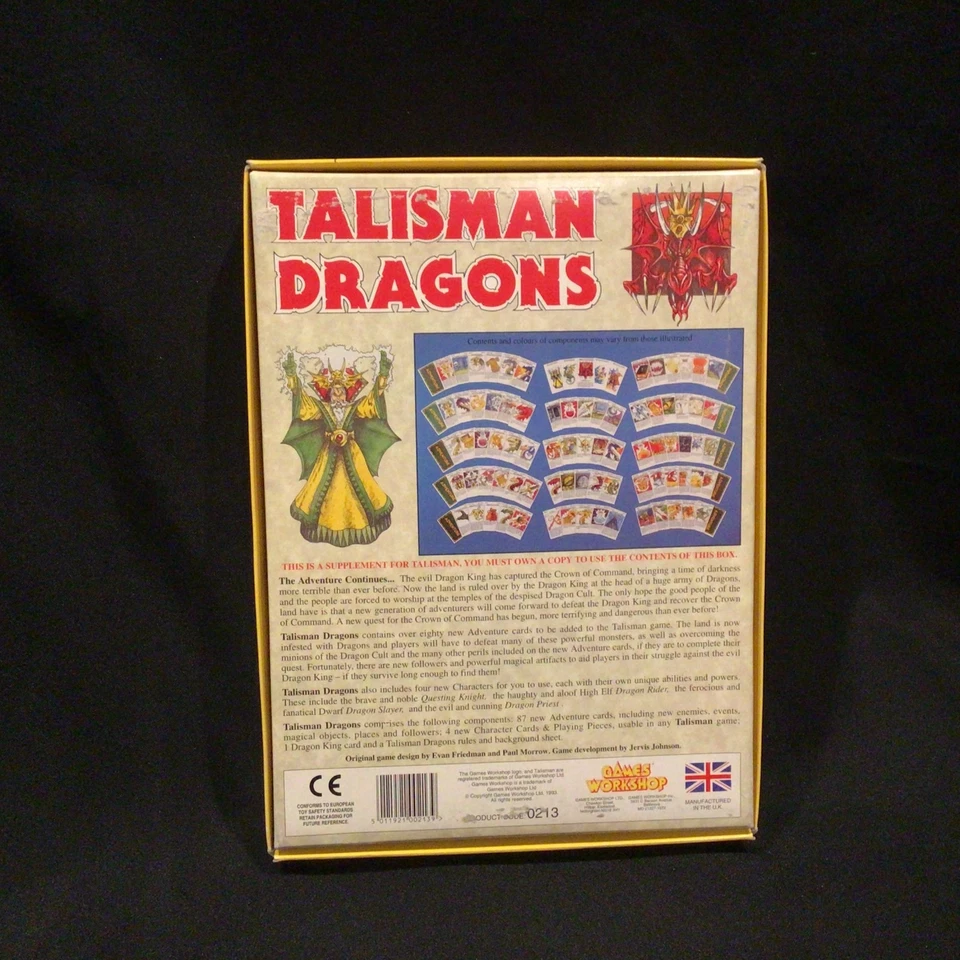 Rare BOXED Talisman 2nd Edition Game DRAGONS Expansion - 100% Complete & EXC! - Image 2 of 4