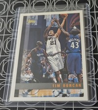 TIM DUNCAN SAN ANTONIO SPURS 1997-98 TOPPS ROOKIE RC CARD NUMBER 115. rookie card picture