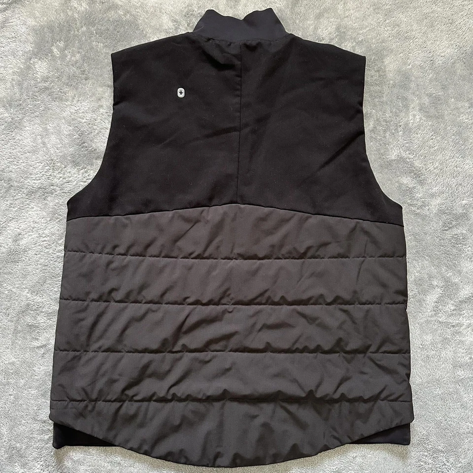 Colete masculino FIGS L preto isolado zíper completo utilitário acolchoado bolso médico - Imagem 2 de 4