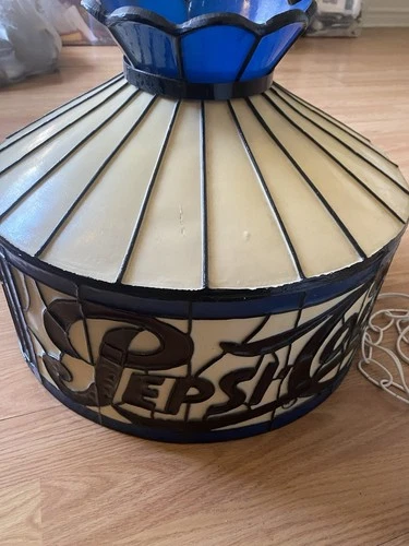 Vintage Pepsi Cola Tiffany Style Hanging Lamp Shade Ceiling Plastic