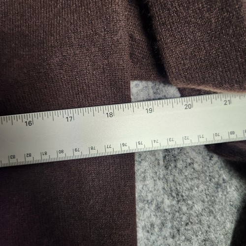 Club Room Estate Kaschmir Herren S Pullover 2-lagig braun Langarm V-Ausschnitt Pulli - Bild 5 von 6