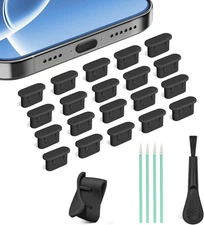 Silicone USB C Dust Plug,4-In-1 27 Pack Type C anti Dust Plug Cleaning Tool Set,