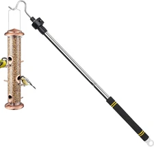 Attic Pull down Hook Extendable 36-66 In, Clothes Hanger Reaching Hook Stainless