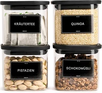 VorratsgläSer Eckig Mit Glasdeckel 600Ml [4Er Set] – Vorratsdosen Glas Luftdicht