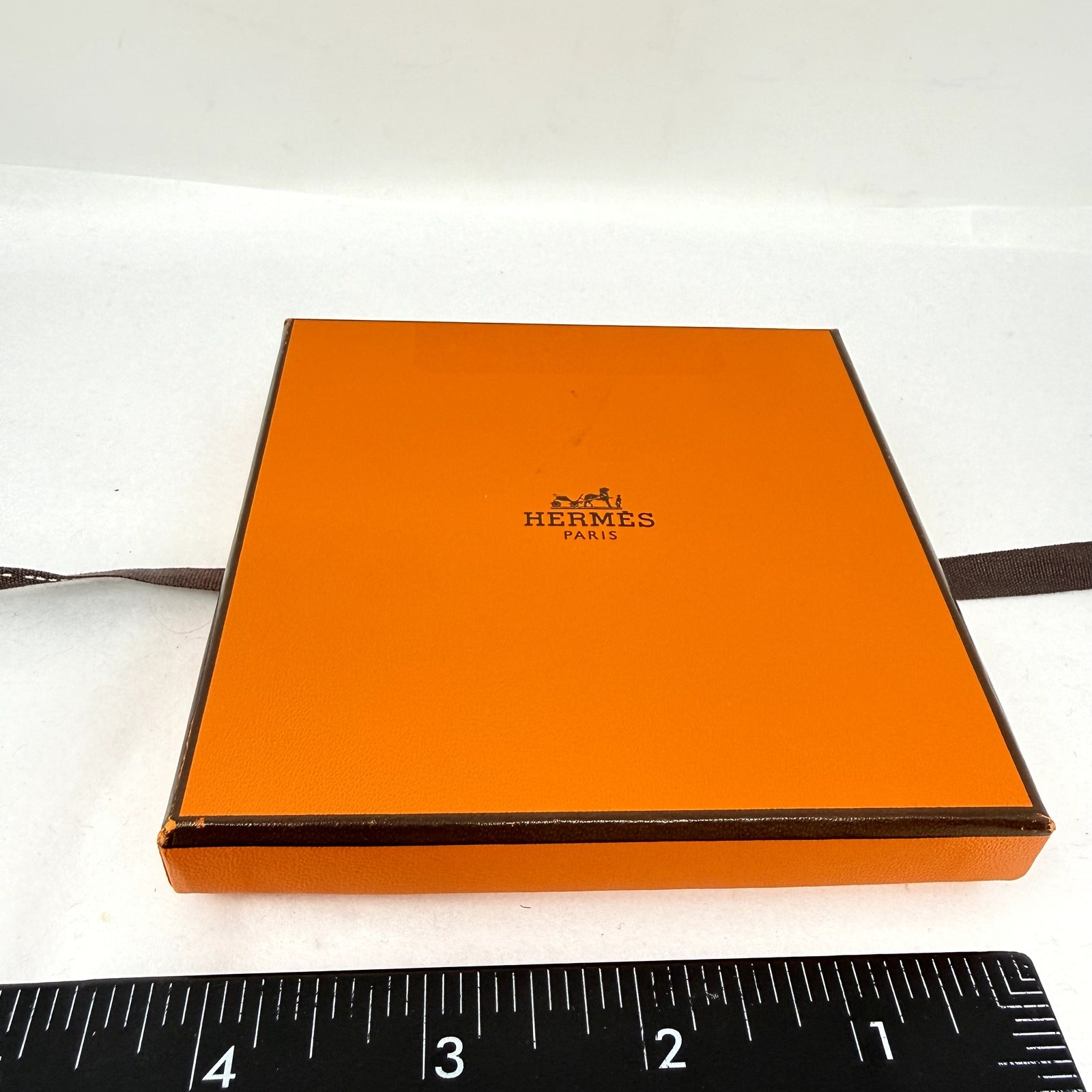 Hermès Paris Orange Gift Box w Ribbon Luxury Storage Display Authentic