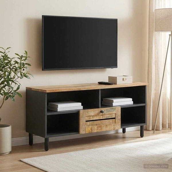 StauraumschräNke Natur 100 X 33 X 46 Cm Massivholz Mango-image