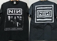 Retro style Nine Inch Nails Rock Tour short sleeve black 2 side shirt VK04531