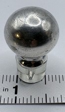 Antique Sterling Silver Teardrop Perfume Scent Bottle with Funnel and Chain — listing 6