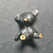 VTG  50'S WALTER BOSSE  FIGURE '' BLACK GOLD LINE '' AUSTRIA TEDDY BEAR BRONZE