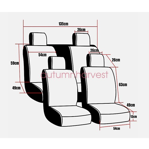 For Lincoln Car 5-Seat Covers Full Set Faux Waterproof Cushion Protector Red - Picture 6 of 9