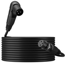 Right-Angle XLR Male to Straight XLR Female Microphone Cable 35 Ft, Adjustabl...